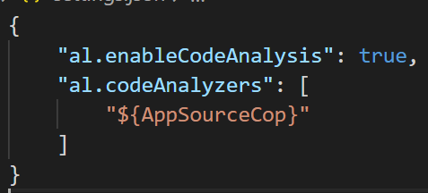 "al. enableCodeAna1ysis" : 
"al. codeAna1yzers" : 
true, 