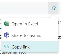 Open in Excel 
Share to Teams 
Q) Copy link 